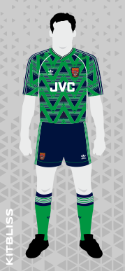 Arsenal fantasy away kit, 1991-93